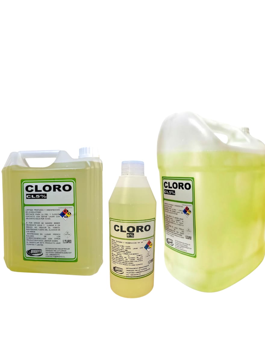 Cloro 5% - Desinfectante Eficaz y Limpieza Profunda
